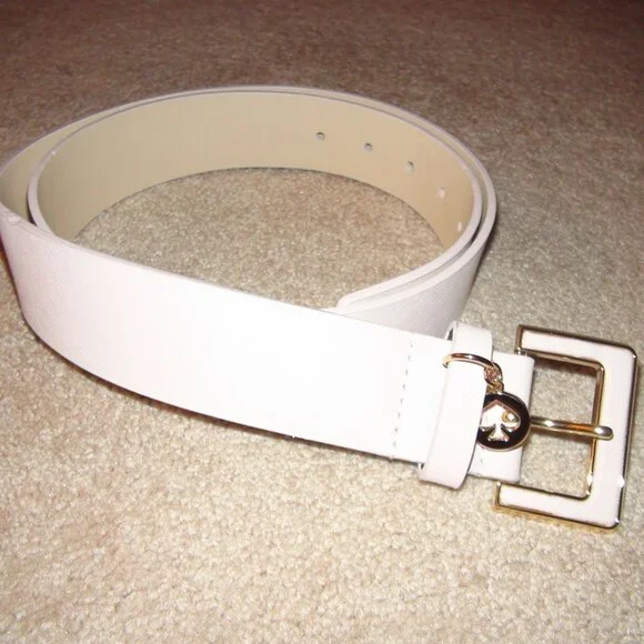 Kate Spade In the Loop Pink Saffiano Leather Wide Waist Belt